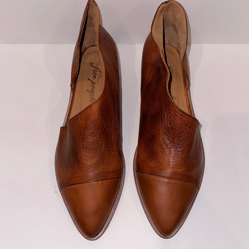 Free People Leather Heels. Size 37 (Eu) 6.5 (Us).